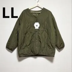 しまむら OFALO キルトジャケット カーキ LL