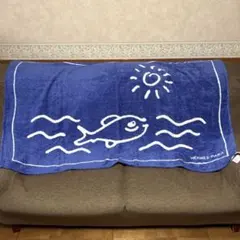 【新品タグ付き】HERMES 大判ビーチタオル ビーチマット ラグ