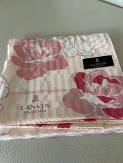 ランバンコレクション ハンカチ スカーフ 薔薇 ピンクのサムネイル