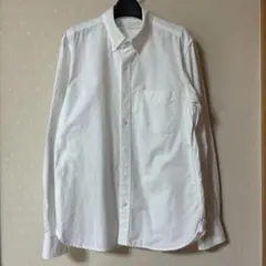 無印良品ホワイト 長袖シャツ Mサイズ ボタンダウン①