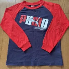 PUMA 長袖カットソー 140 ネイビー/レッド