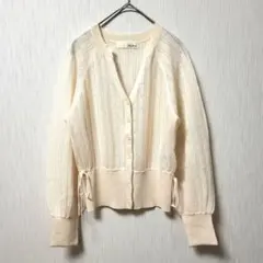 【Lily Brown】透かし編み ラメ カーディガン Fのサムネイル