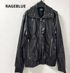 RAGEBLUE ブラックアウターナイロンジャケット ジップアップメンズLサイズ