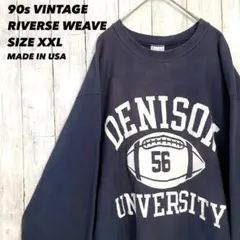 90s刺繍タグ　チャンピオン　リバースウィーブカレッジプリントスエットトレーナー