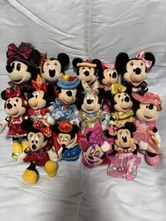 ミニーマウス ぬいぐるみバッジ　キーホルダー15体セット