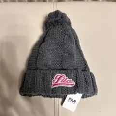 フィラ ゴルフウェア レディース ニット帽 グレー 新品 タグ付