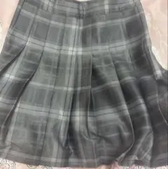 レディース カジュアルチェック 柄プリーツスカート