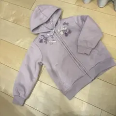 anyfam kids リボン付きパーカー