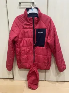 mont-bell リバーシブルダウンコート 赤/紺