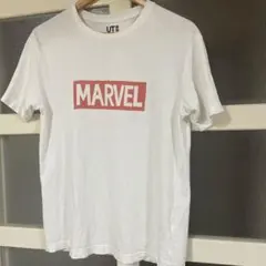 ユニクロ UT マーベル ロゴTシャツ 半袖 白 S