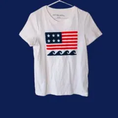 ANTI BALLISTIC Tシャツ 星条旗 パイル地 ホワイト Mのサムネイル