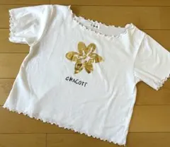 Chacott 美品　花柄プリント Tシャツ