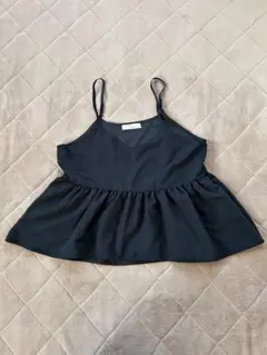 Freesia ブラック フレアキャミソール