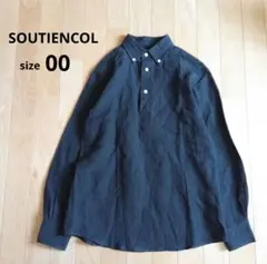 SOUTIENCOL　リネン混ボタンダウンプルオーバーシャツ　XS　日本製のサムネイル