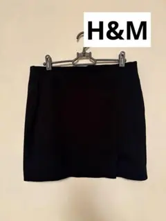 H&M 黒 タイトスカート Mサイズ 前スリット