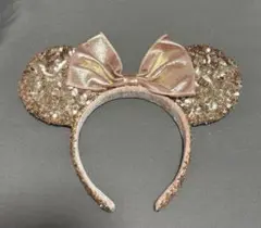 ミッキー耳カチューシャ ピンク スパンコール