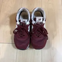 New Balance 574 バーガンディ スニーカー