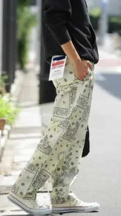 シェフパンツ ワイドパンツ