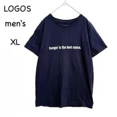 LOGOS 半袖Tシャツ XL ブラック バックプリント 綿100のサムネイル