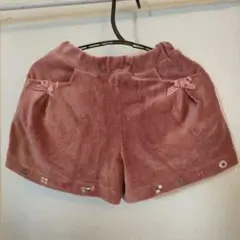 SLAPSLIPピンク コーデュロイ パンツ リボン付き