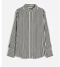 新品未使用　H&M ストライプ長袖シャツ