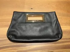 MICHAEL KORS 黒 レザー クラッチバッグ