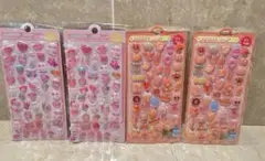 【新品】3Dぷくぷくシール　ボンボン　ドロップ　 2枚セット　うさぎ動物パン