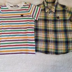 DOUBLE.B ストライプ Tシャツ 80