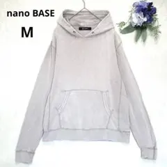 ナノ　ベース　フーディーパーカー　リブ袖　コットン100% Mサイズ　ベージュ