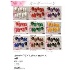 ネイルチップ T12-8 サイズ変更オーダー無料