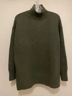 H&M エイチアンドエム 長袖 セーター ニット ウール ハイネック 大きめ L