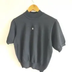 Courrèges Lサイズ 黒 半袖ニットのサムネイル