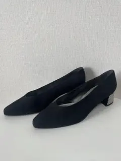 Stuart Weitzman ビジューヒール ブラックパンプス 23cm