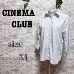 【o51】【CINEMA CLUB】ストライプ長袖シャツ 【M】 訳あり品
