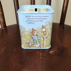 ピーターラビット 貯金箱缶