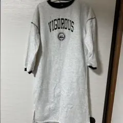 VIGOROUS 七分袖 ワンピース グレー