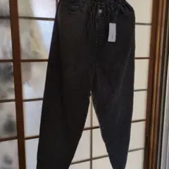 しまむらカーブデニムパンツ LL ウォッシュブラック