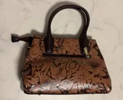 レディース ハンドバッグ ショルダーバッグ 型押し 高級感 ブラウン