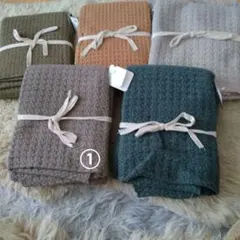 生地 綿70% ストーンウォッシュ①濃いグレー約135cm×0.5m 5色展開