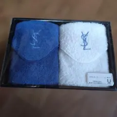 YSL タオルハンカチ 2枚セット ネイビー・ホワイト