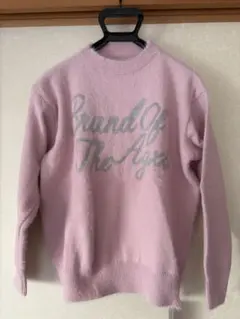 ニット ロゴセーター ピンク