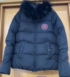 RODEO CROWNS ファー付き黒ダウンジャケット