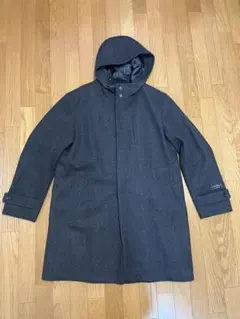 NANO UNIVERSE フード付きコート ダークグレー