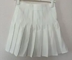 ⭐︎新品⭐︎ホワイト プリーツ ミニスカート インナーパンツ付き