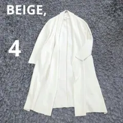 BEIGE, ショールカラー ニット ロングカーディガン サイドスリット XL