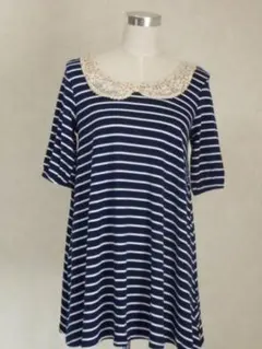 新品　スパンコール襟付ワンピースチュニック