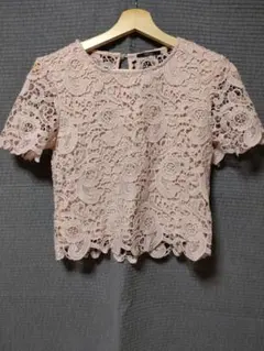 FOREVER 21 ピンク レース 半袖トップス