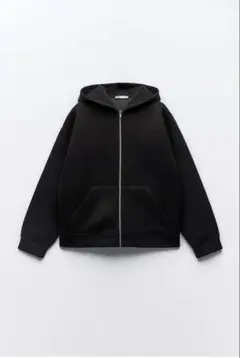ZARA ブラック フルジップパーカー