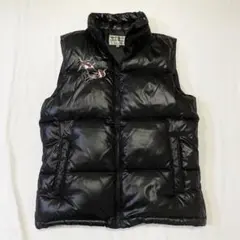 美品 TAKEO KIKUCHI ダウンベスト 金魚 刺繍 ブラック L