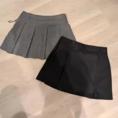 UNIQLO GU ミニスカート 2枚セット グレー ブラックのサムネイル